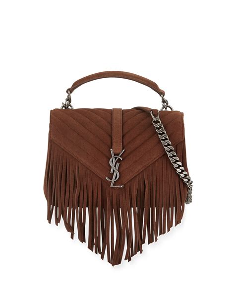 ysl fringe bag suede|yves saint laurent loulou bag.